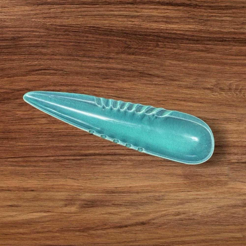 Vintage Royal Haeger Tear Drop Teal Ashtray